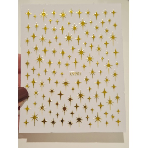 Nail Stickers - stars gold colour