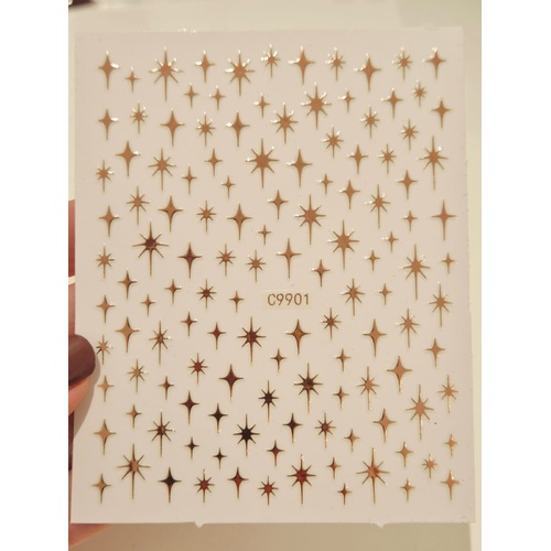 Nail Stickers - stars holo colour
